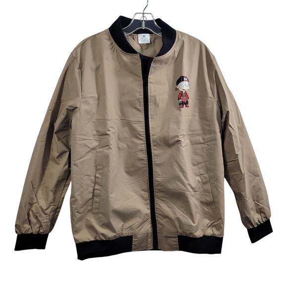 no brand Other - Men's Gold Hip Hop Kids Graphic Print Bomber Jacket Size M 41025-1108